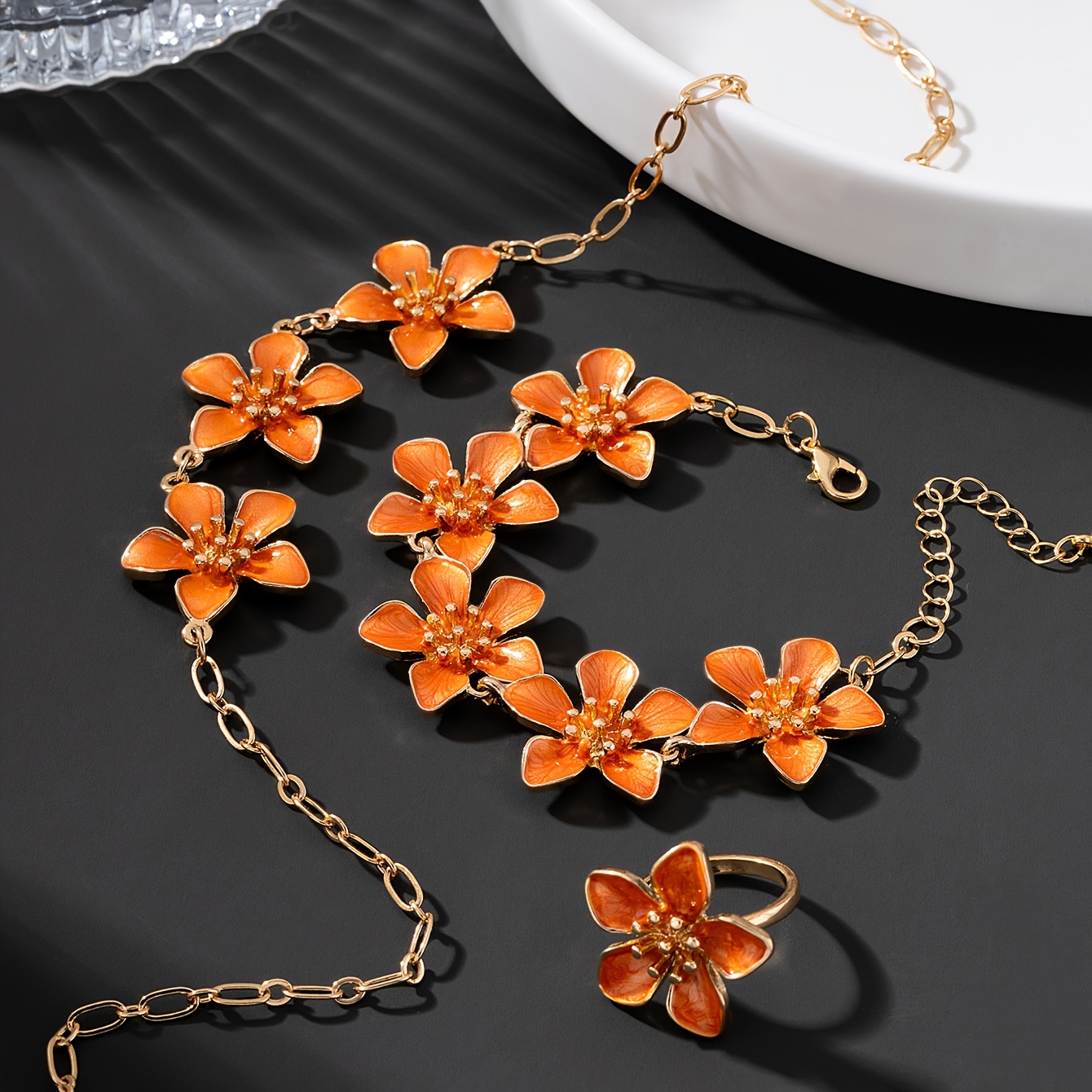 3pcs Women's Jewelry Set, Summer Vacation Style